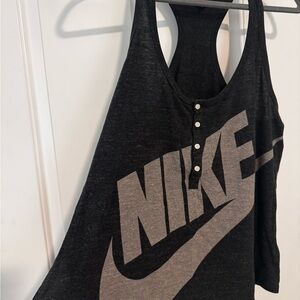 Nike Charcoal button up tank medium Organic Cotton/Recycled Polyester Womens M